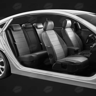 Чехлы на сидения Geely Coolray (2020-2024) т.серая/с.серая экокожа Автолидер